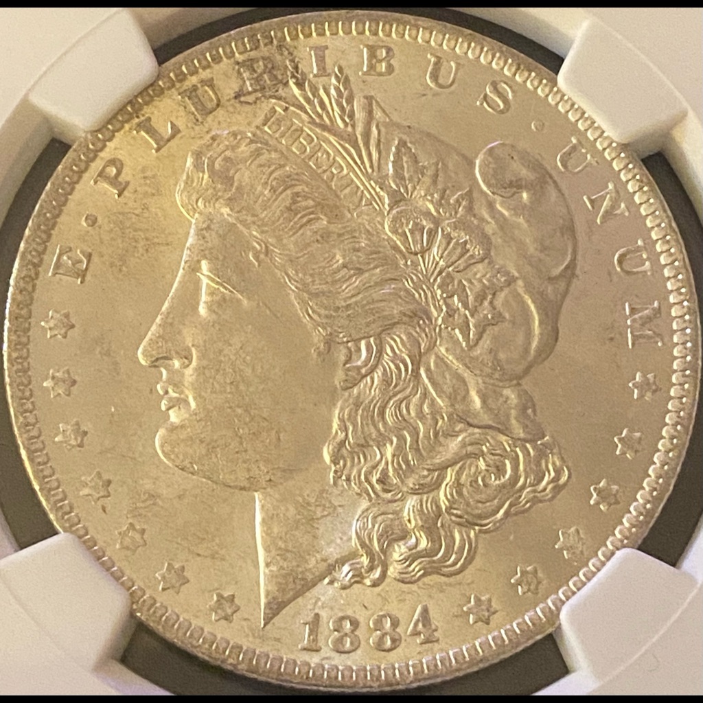 1884-O Morgan Silver Dollar - Ngc Certified - Ms 62